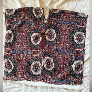 EARTHBOUND Vibrant Floral Kimono. NWOT